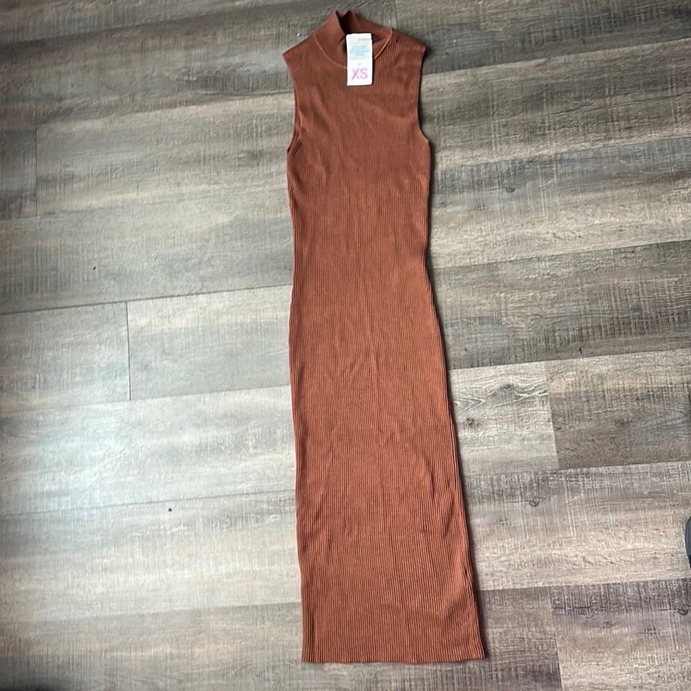 Primark Brown Sleeveless Sweater Dress, Size X-Small